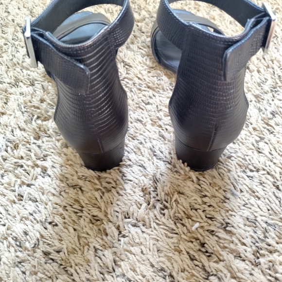 Vince Raine Leather City Sandal Black Sz 8,5 - Picture 6 of 7